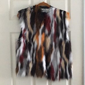 NWOT Anthropologie Faux Fur Vest